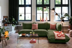 Sumo Hocker Velvet Hocker, vert, 108x108x44 cm
