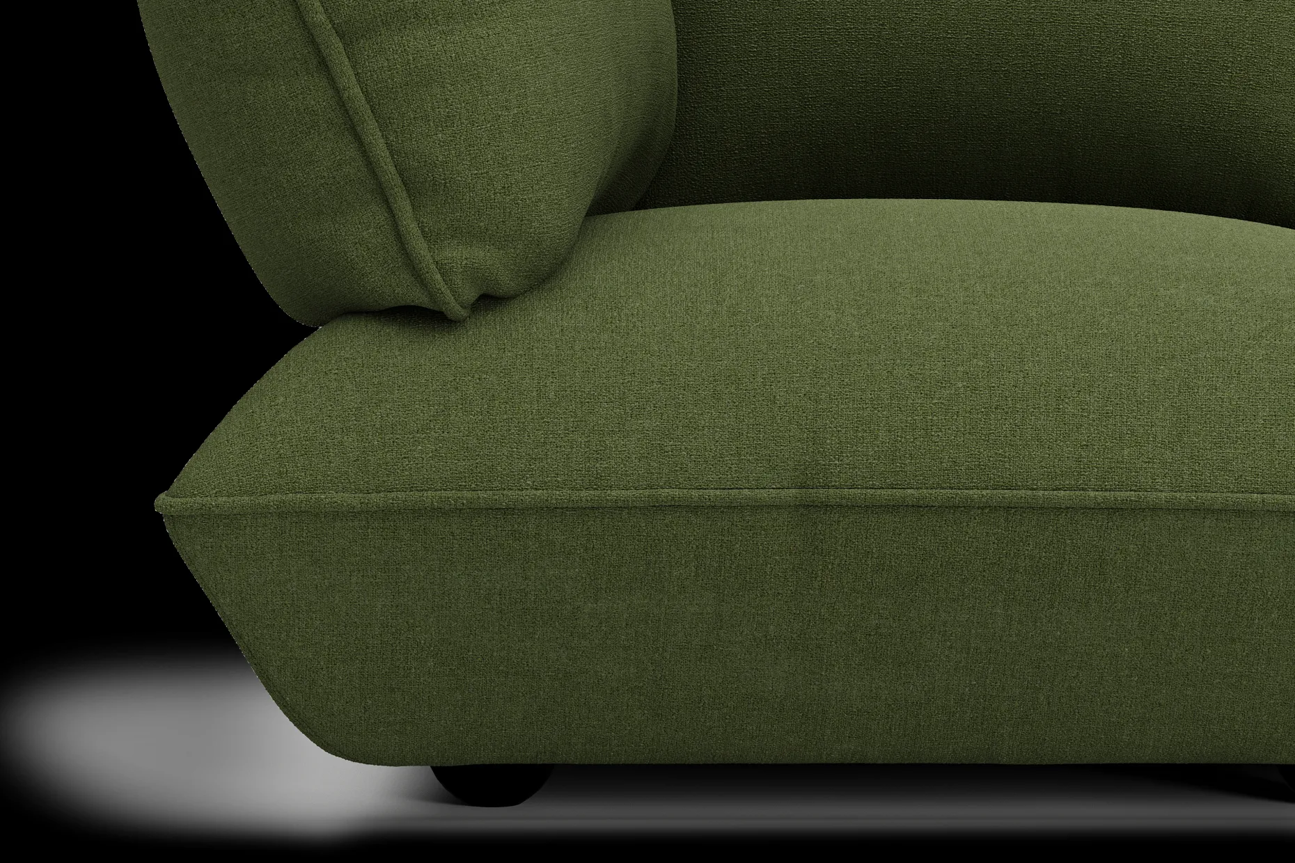 Sumo Loveseat Boucle Leaf Green Loveseat, 114x108x90 cm