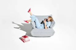 Sumo Loveseat Boucle Light Grey Melange Loveseat, 114x108x90 cm
