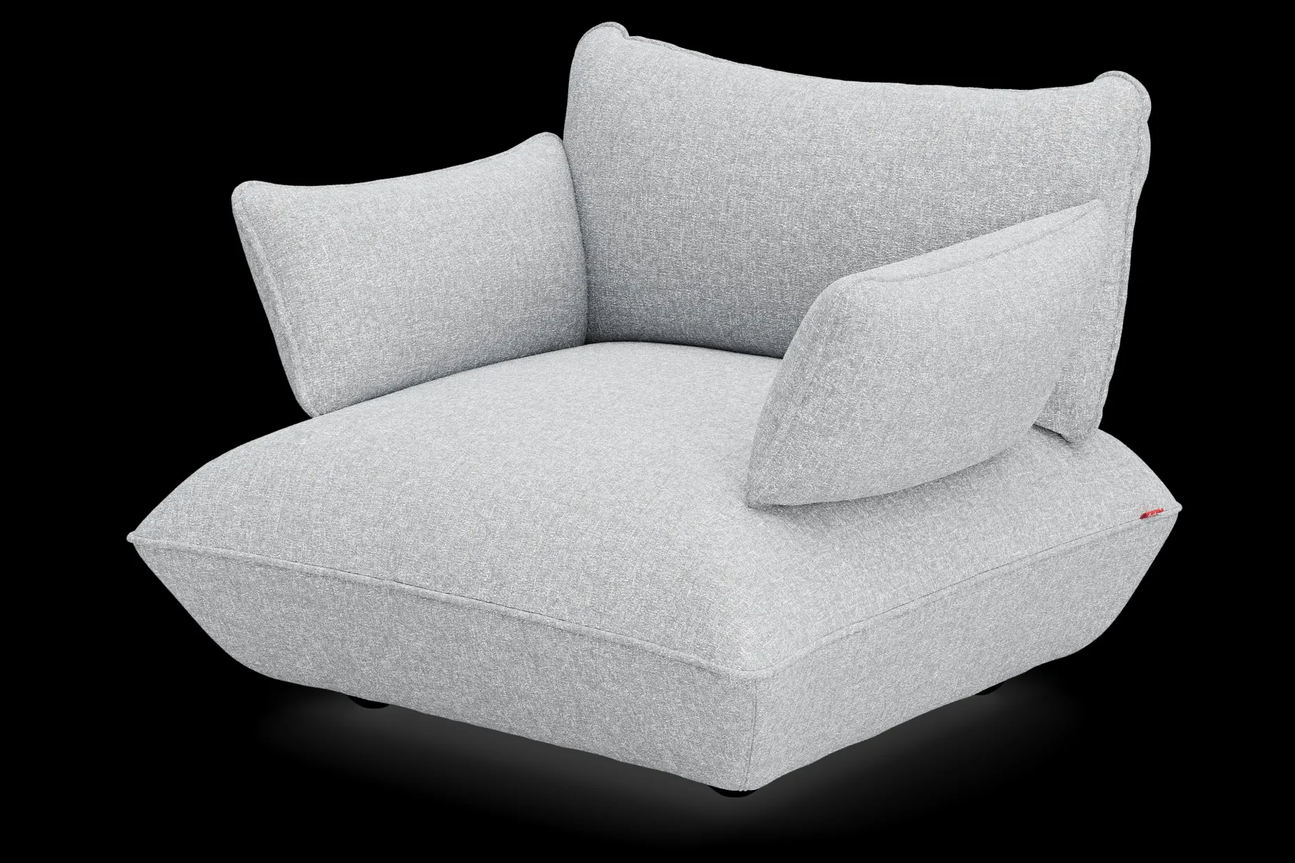 Sumo Loveseat Boucle Light Grey Melange Loveseat, 114x108x90 cm
