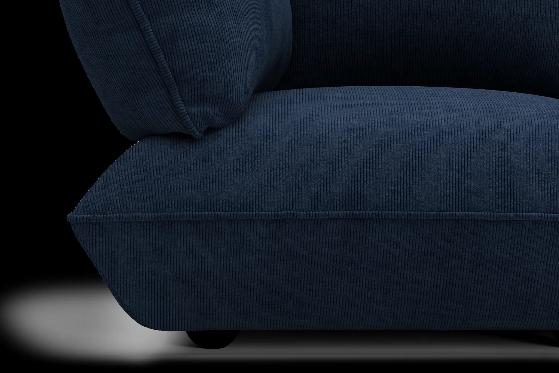 Sumo Loveseat Cord Deep Blue Loveseat, 114x108x90 cm