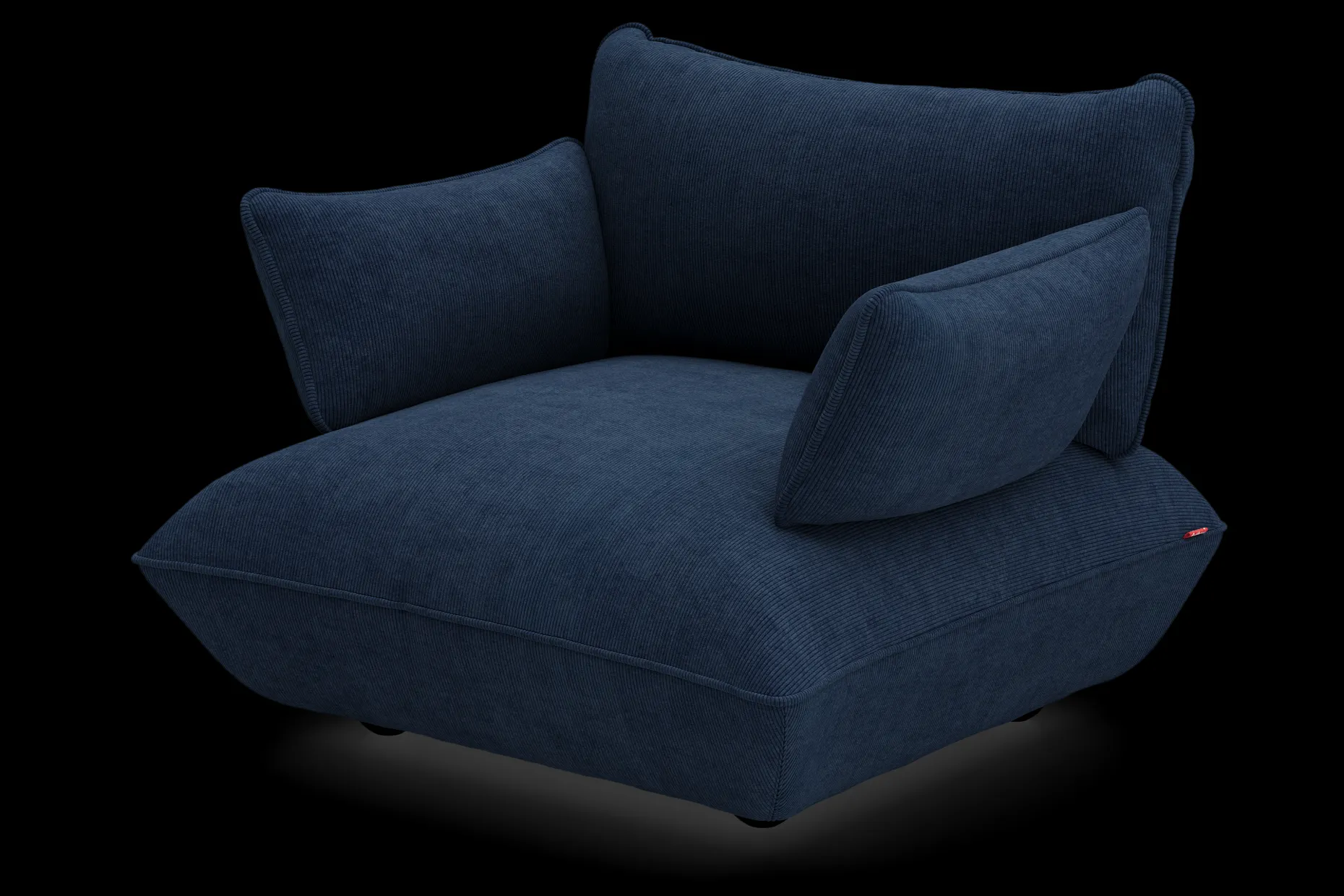 Sumo Loveseat Cord Deep Blue Loveseat, 114x108x90 cm