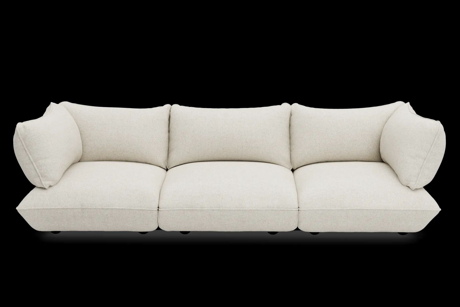 Sumo Sofa Grand Boucle Beige Canapé modulaire d’intérieur, 301x108x90 cm