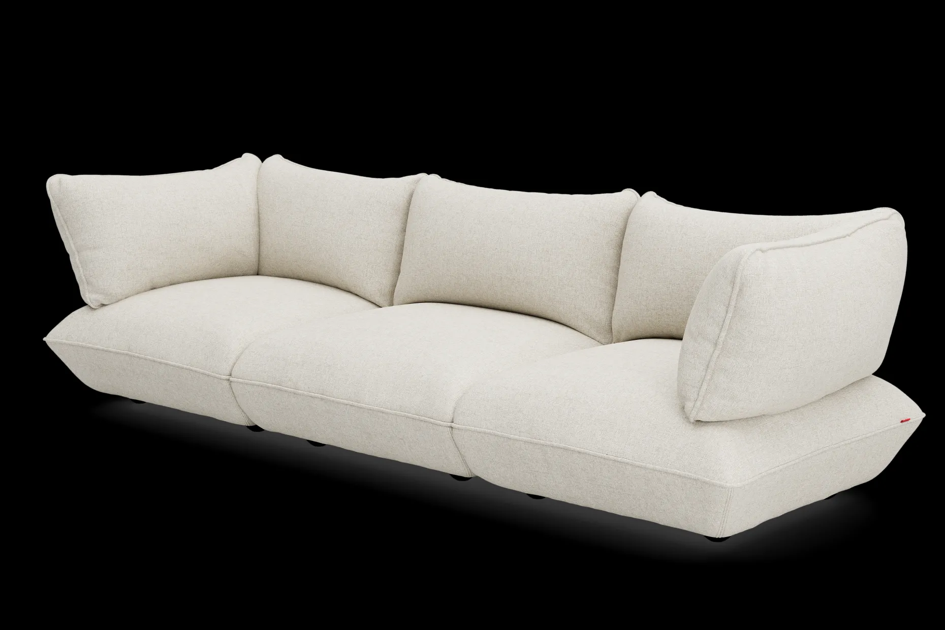 Sumo Sofa Grand Boucle Beige Canapé modulaire d’intérieur, 301x108x90 cm