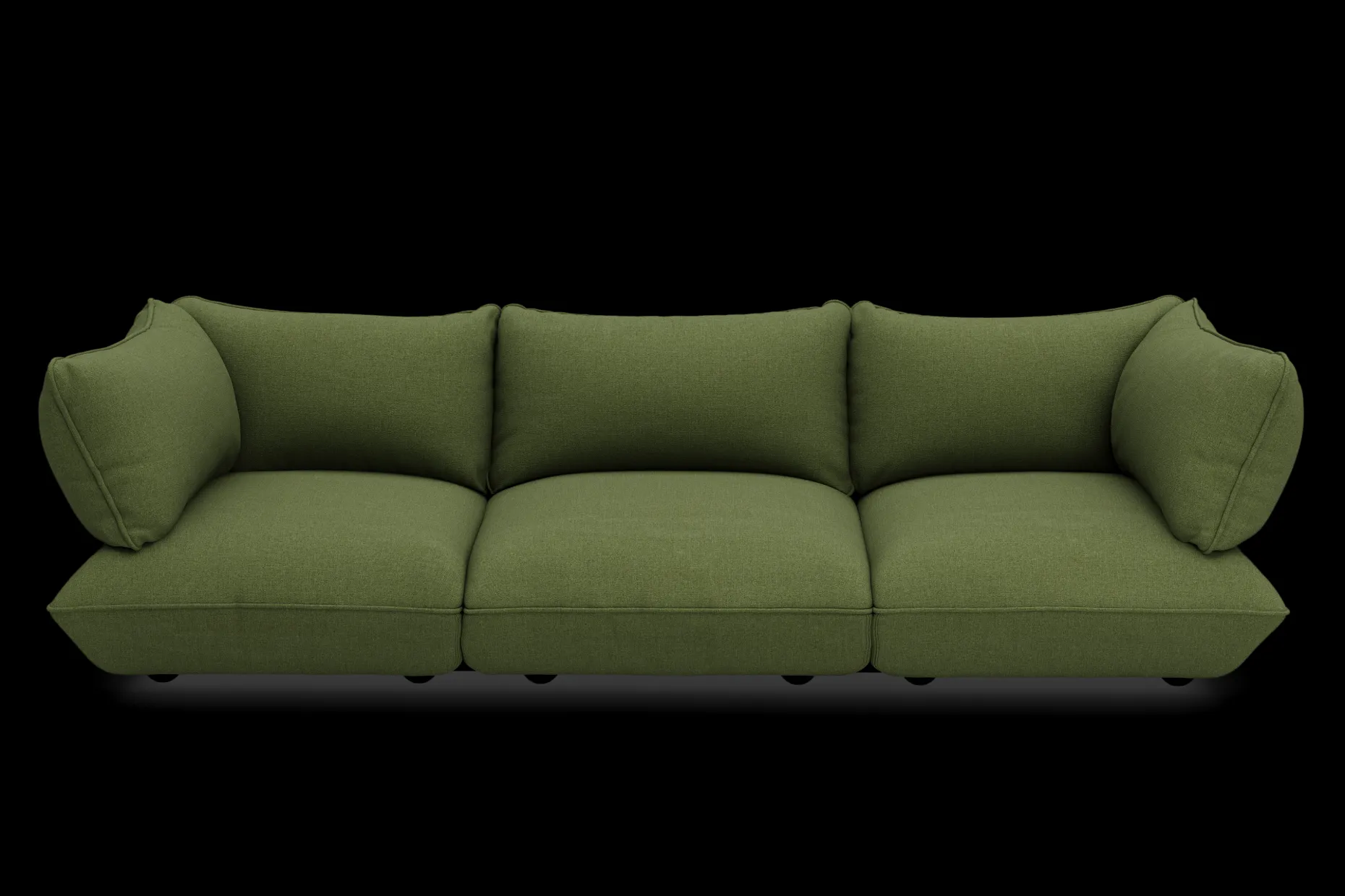 Sumo Sofa Grand Boucle Leaf Green Canapé modulaire d’intérieur, 301x108x90 cm