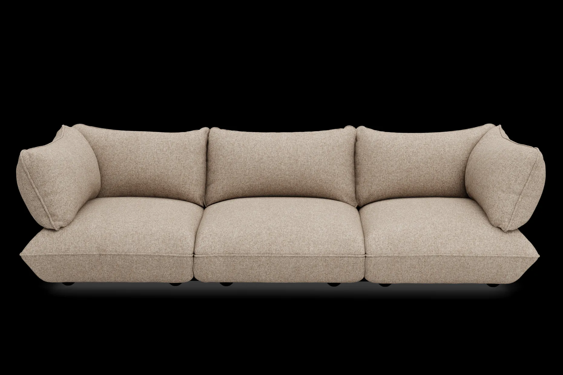 Sumo Sofa Grand Boucle Light Brown Melange Canapé modulaire d’intérieur, 301x108x90 cm