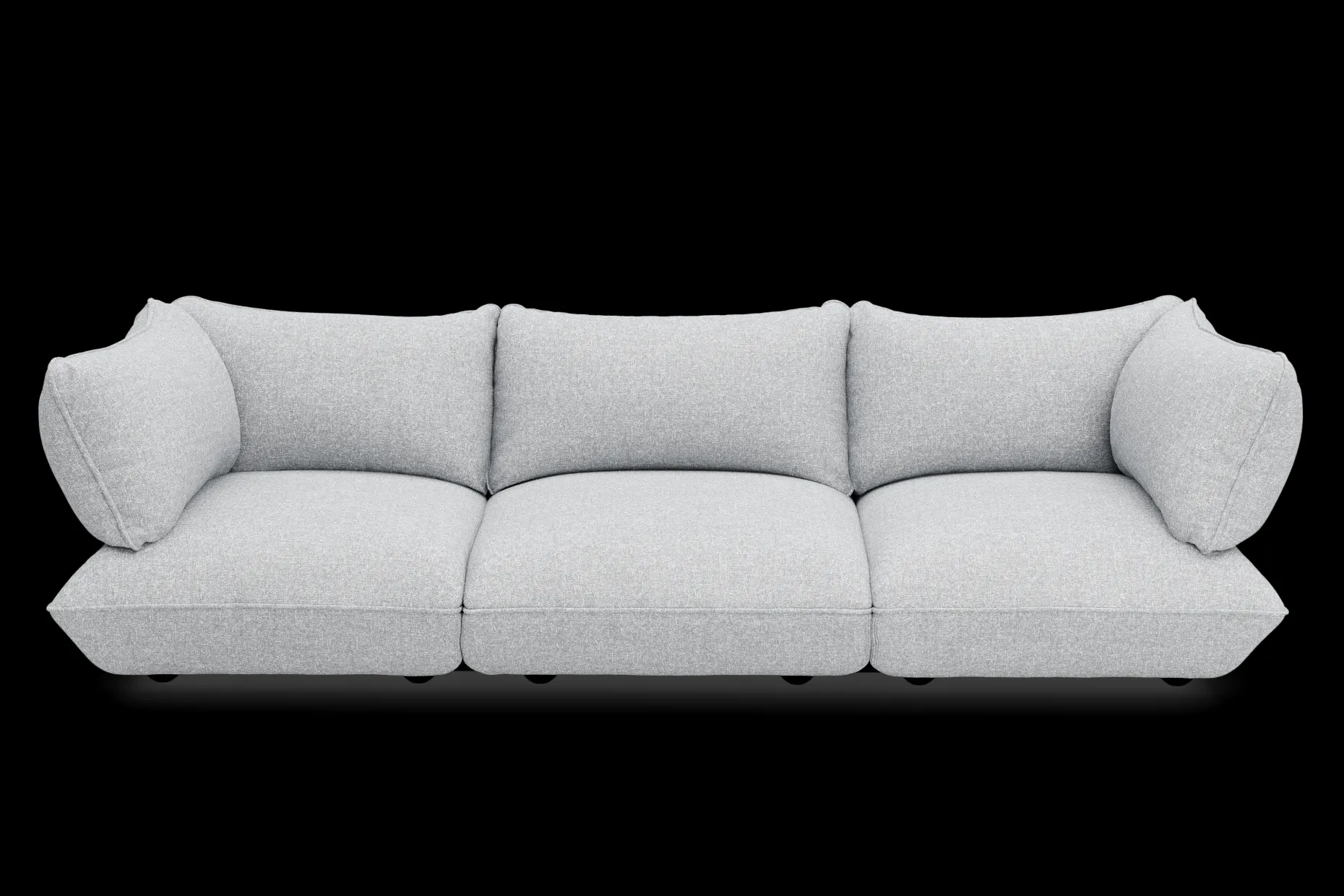 Sumo Sofa Grand Boucle Light Grey Melange Canapé modulaire d’intérieur, 301x108x90 cm