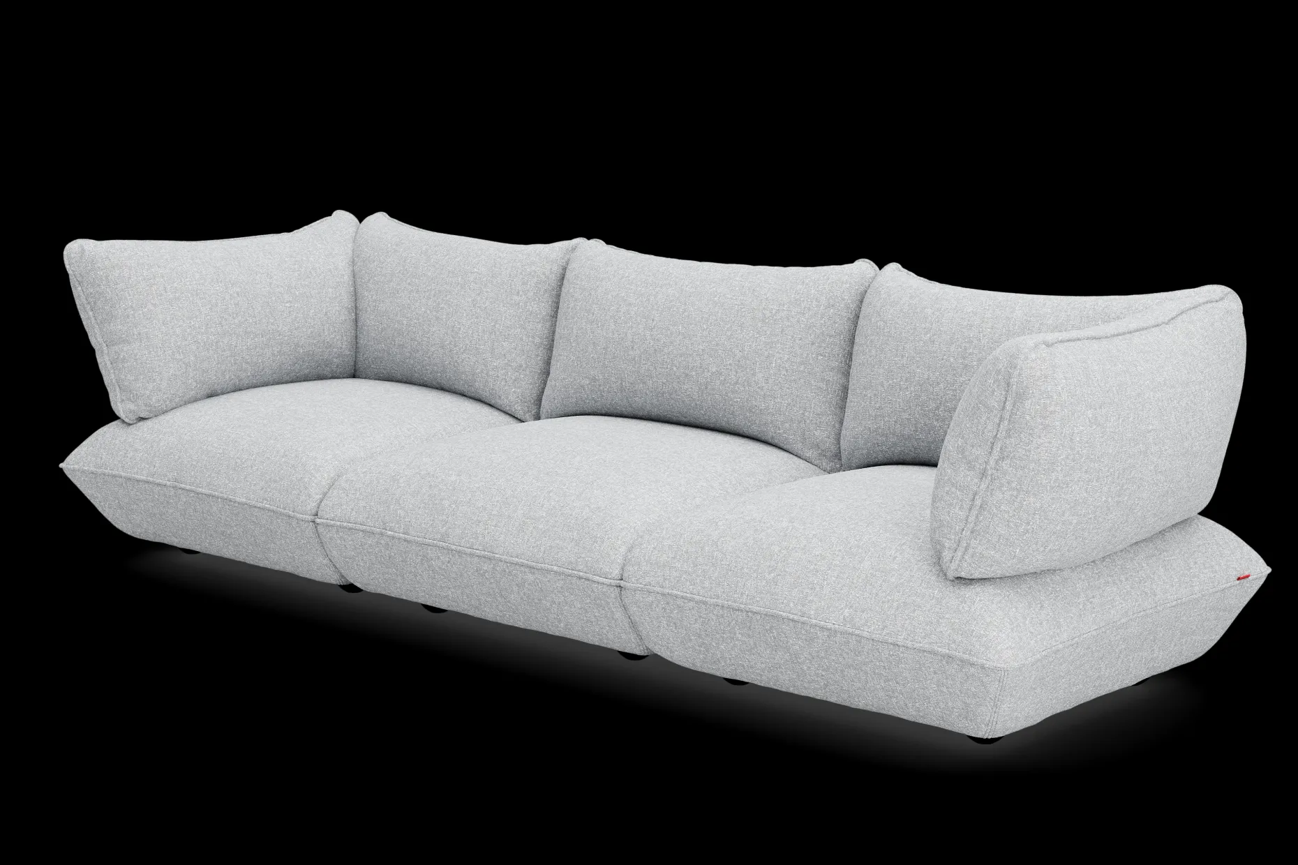 Sumo Sofa Grand Boucle Light Grey Melange Canapé modulaire d’intérieur, 301x108x90 cm