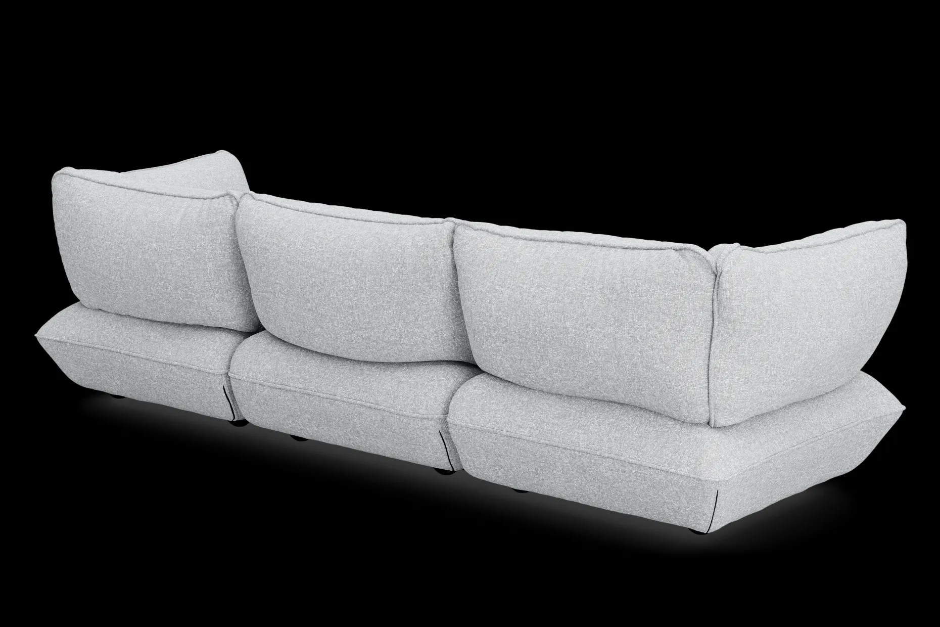 Sumo Sofa Grand Boucle Light Grey Melange Canapé modulaire d’intérieur, 301x108x90 cm