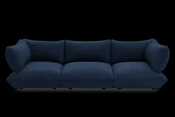 Sumo Sofa Grand Cord Deep Blue Canapé modulaire d’intérieur, 301x108x90 cm