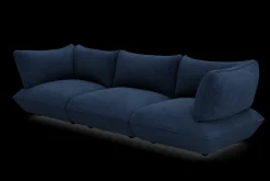 Sumo Sofa Grand Cord Deep Blue Canapé modulaire d’intérieur, 301x108x90 cm