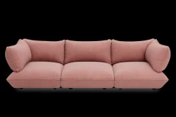 Sumo Sofa Grand Cord Soft Pink Canapé modulaire d’intérieur, 301x108x90 cm