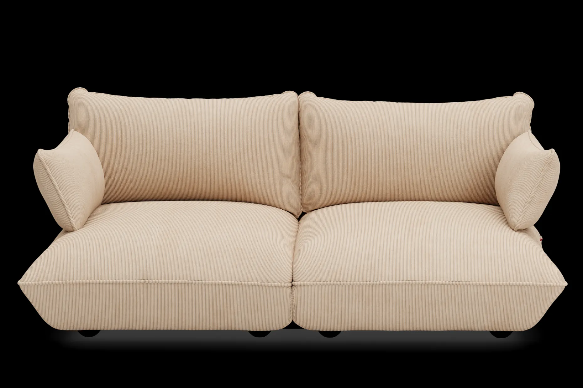 Sumo Sofa Medium Cord Beige Canapé modulaire d’intérieur, 210.5x108x90 cm