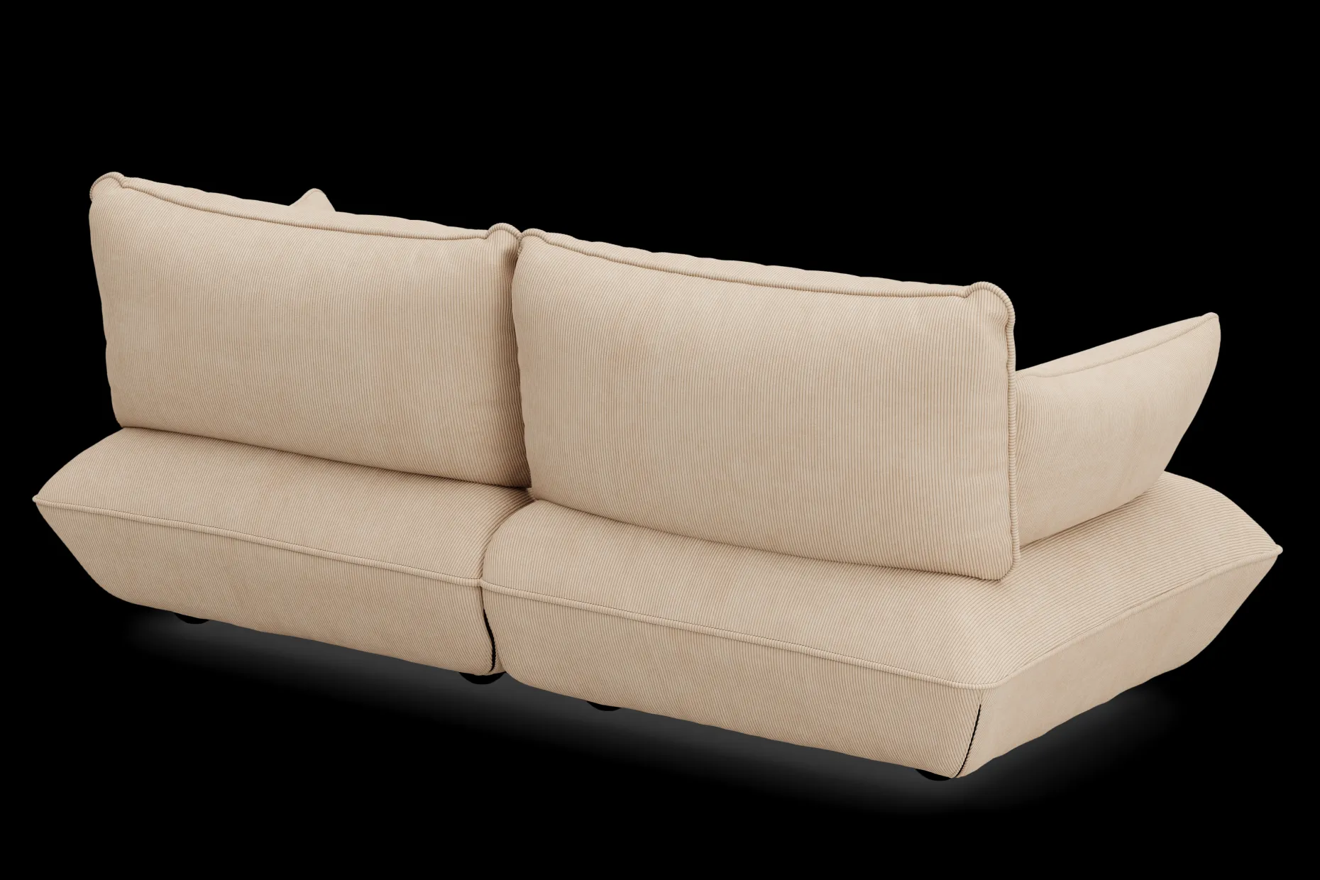 Sumo Sofa Medium Cord Beige Canapé modulaire d’intérieur, 210.5x108x90 cm