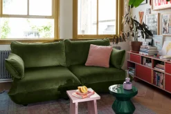 Sumo Sofa Medium Velvet Deep Green Canapé modulaire d’intérieur, 210.5x108x90 cm