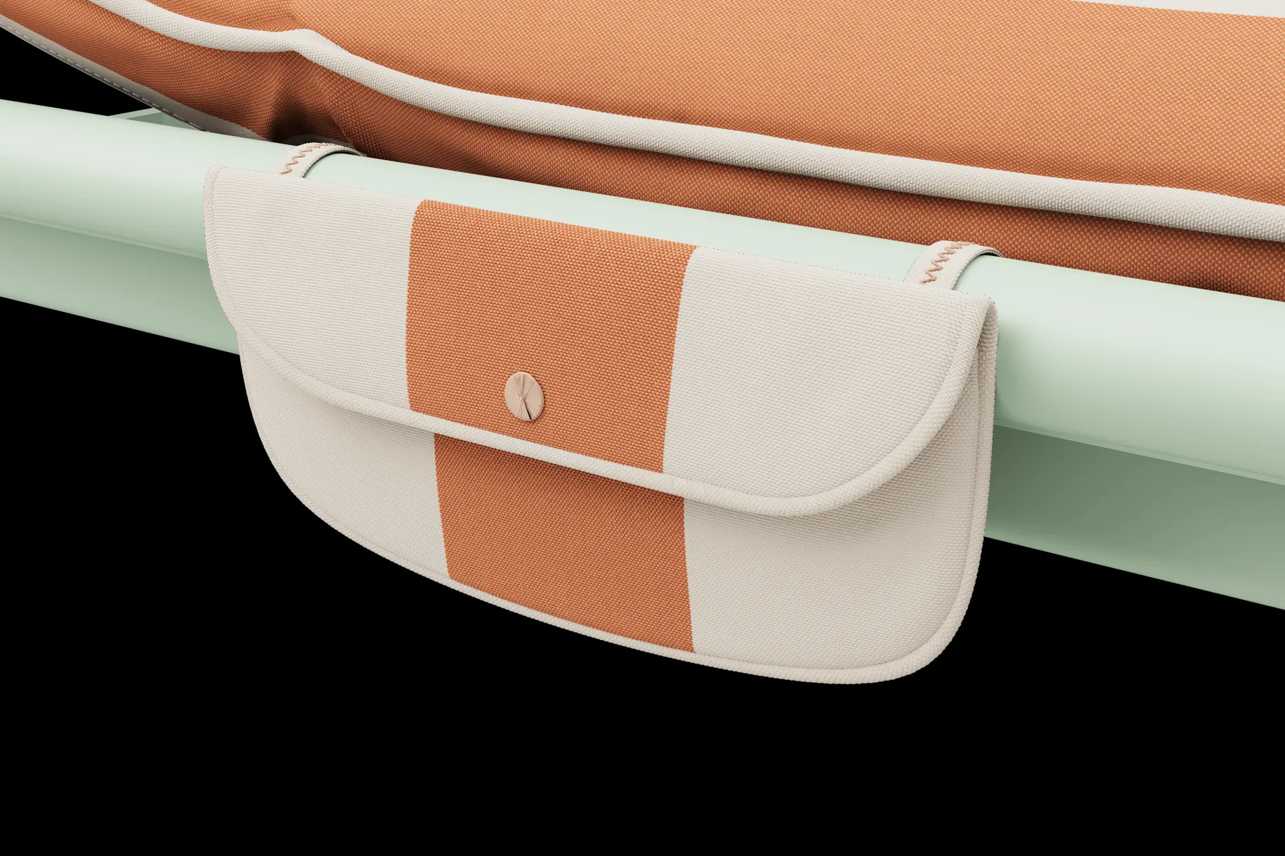 Sunbun Daybed Daybed d’extérieur, orange, 212x97x39 cm