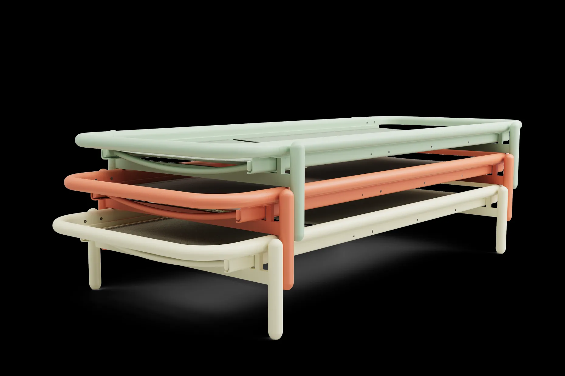 Sunbun Daybed Daybed d’extérieur, orange, 212x97x39 cm