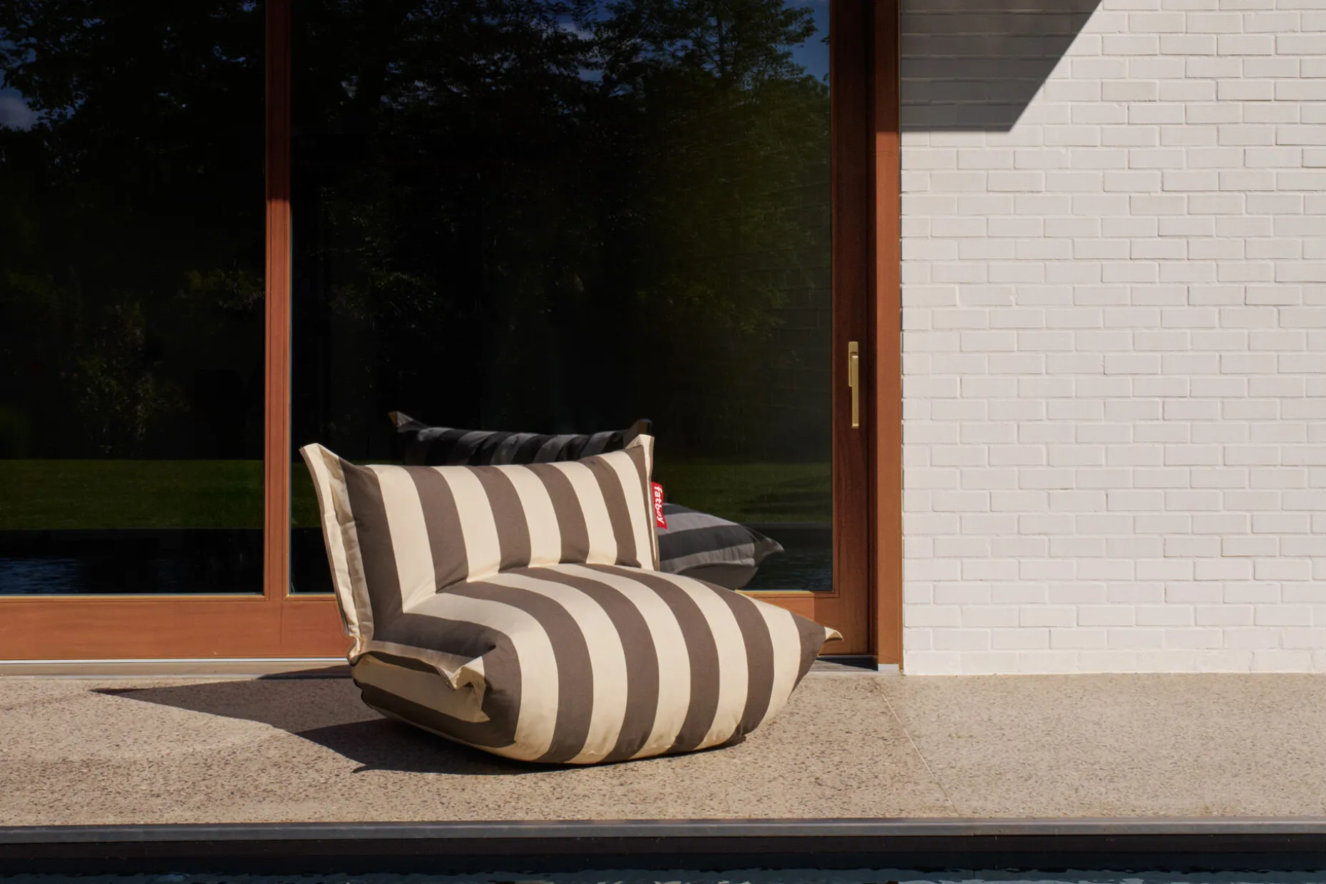 the BonBaron Outdoor Fauteuil lounge d’extérieur, marron, 120x120x75 cm