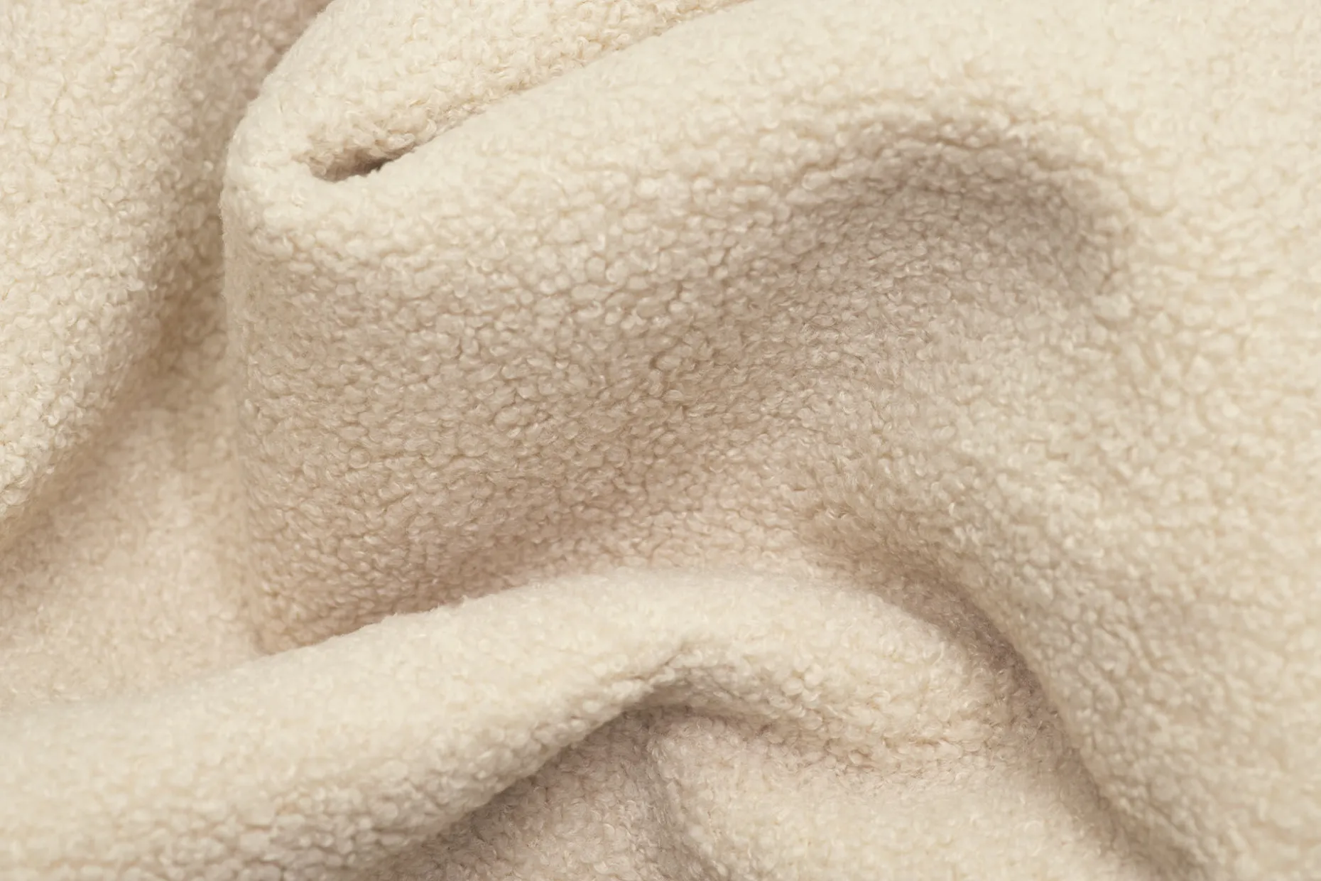 the BonBaron Sherpa Fauteuil lounge, beige, 120x120x75 cm