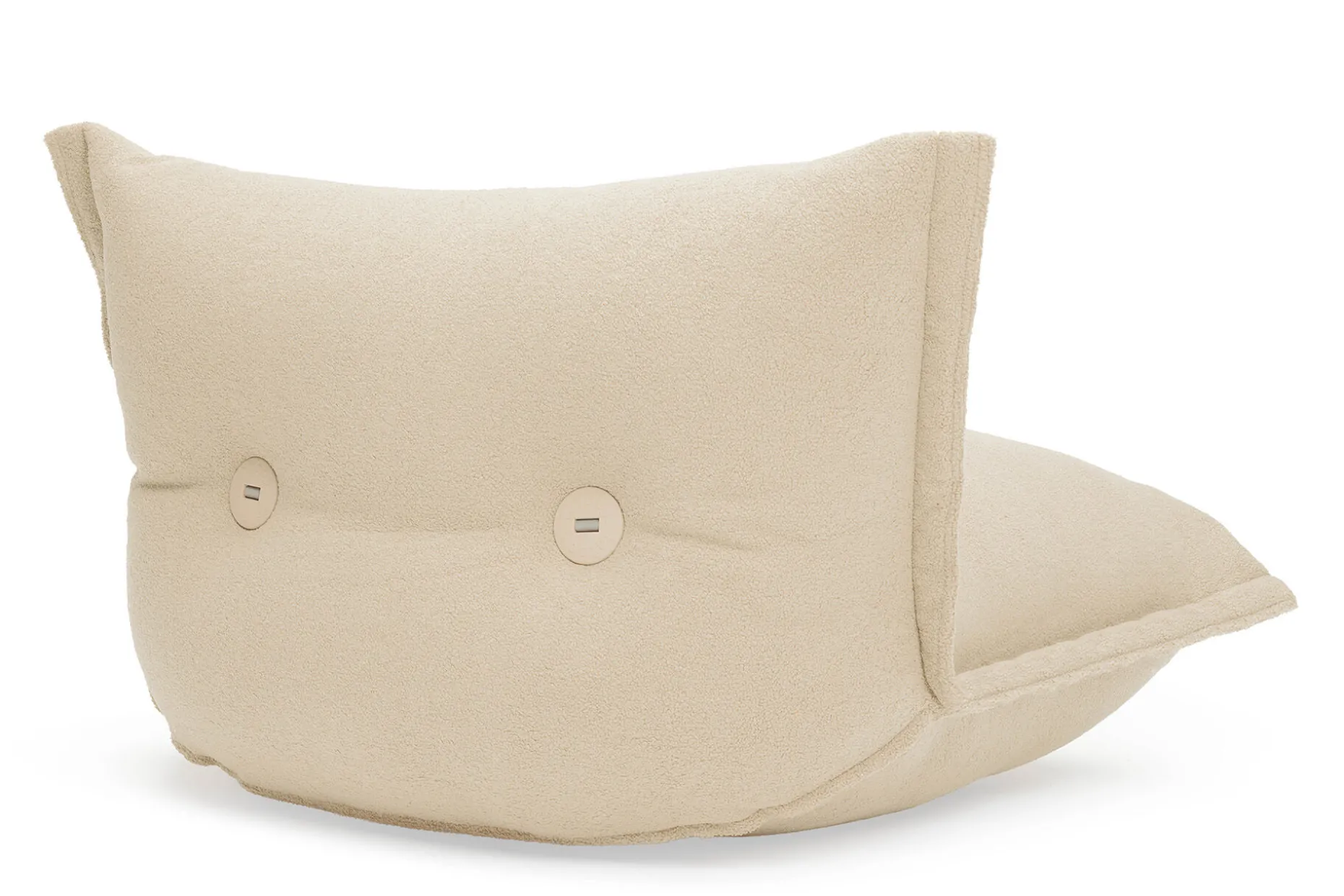 the BonBaron Sherpa Fauteuil lounge, beige, 120x120x75 cm