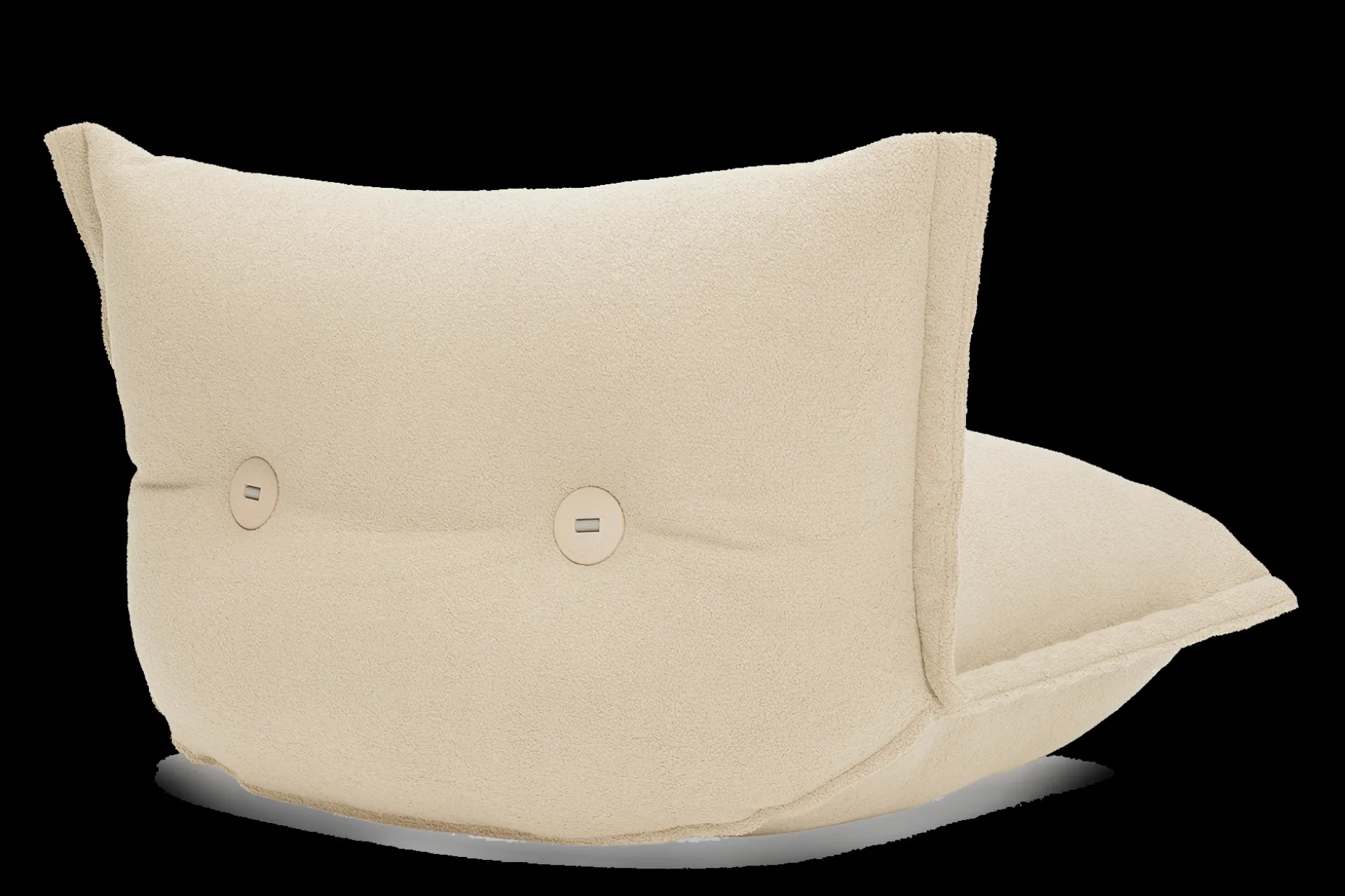 the BonBaron Sherpa Fauteuil lounge, beige, 120x120x75 cm