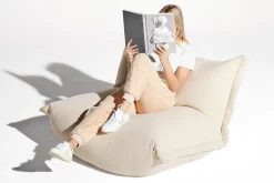 the BonBaron Sherpa Fauteuil lounge, beige, 120x120x75 cm