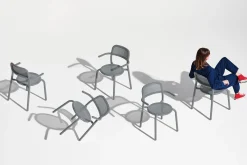 Toní Armchair Chaise de jardin avec accoudoirs, gris, 59.5x54.5x80.5 cm