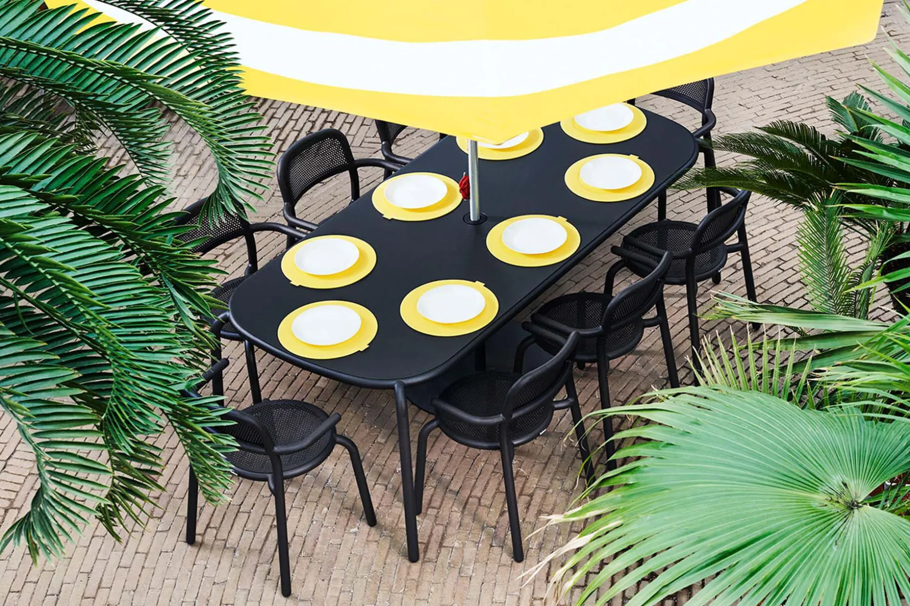 Toní Tablo Grande table de jardin, black, 220x99x76 cm