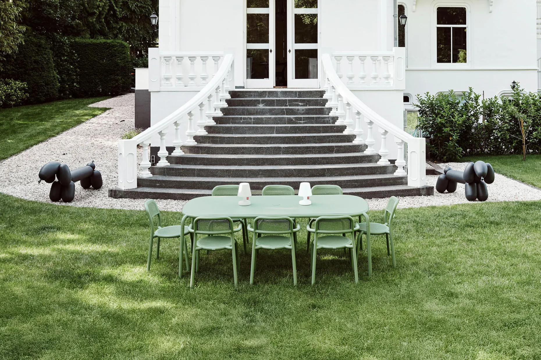 Toní Tablo Grande table de jardin, vert, 220x99x76 cm